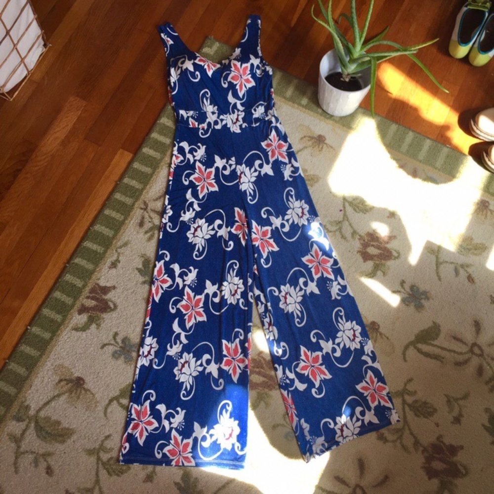 ABBA '70s Floral Jumpsuit